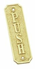 Superior Brass - Decorative Sign - 'Push'