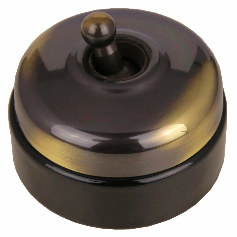 Classic Electric - 30 Series - Porcelain Base Switch - Black - Image 2