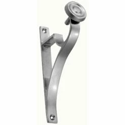 Domino Brass - Curtain Rod End Bracket - Circle - Suit 19, 25, 32mm Tube