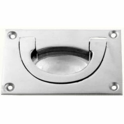 Domino Brass - Flush Pull - Military Chest Classic (2 Sizes)