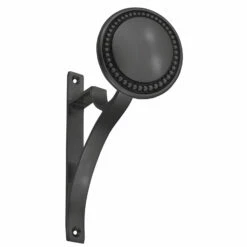 Domino Brass - Curtain Rod End Bracket - Georgian Ring - Suit 19, 25, 32mm Tube