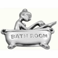 Domino Brass - Decorative Sign - 'Bathing Lady'