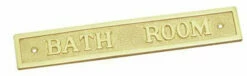 Superior Brass - Decorative Sign - 'Bathroom' Rectangular