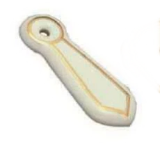 Superior Brass - Skeleton Key Escutcheons - White Porcelain