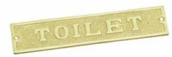 Superior Brass - Decorative Sign - 'Toilet' Rectangular