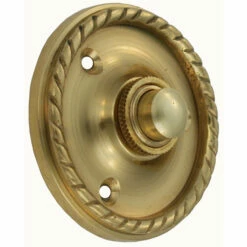 Domino Brass - Door Bell - Georgian Rope Bell Press D57mm