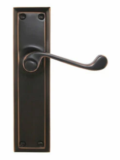 Superior Brass - Federation Door Lever On Long Backplate - All Variants