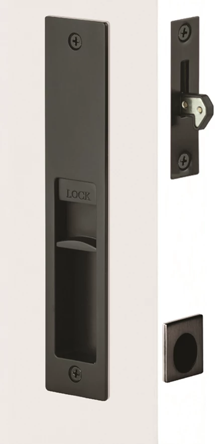 Austyle - Cavity Sliding Door Rectangular Tab Pull Privacy Lock Kit - Image 3