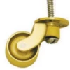 Superior Brass - Screw Plate Castor - Brass Wheel D25, 29, 32, 38mm