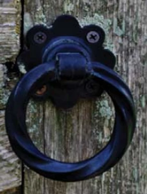 Superior Brass - Gate Accessories - Roped Iron Gate Ring Only - Matt Black - Image 2