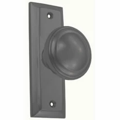 Domino Brass - Screen Door Latch - Decorative Knob Plate