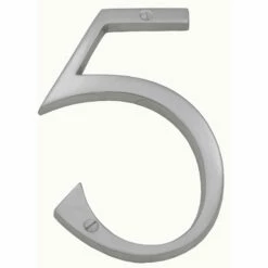 Domino Brass - Numerals - Number 5 - Design 900 (6 Sizes)
