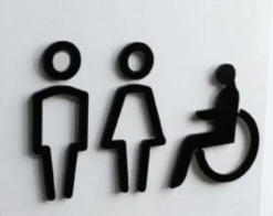 Austyle - Acrylic Commercial Bathroom Signage 150mm (Set Of 3)