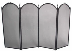 FireUp - Fireplace Accessories - 4 Fold Victorian Design Firescreen