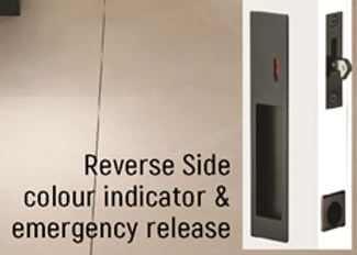 Austyle - Cavity Sliding Door Rectangular Tab Pull Privacy Lock Kit - Image 4