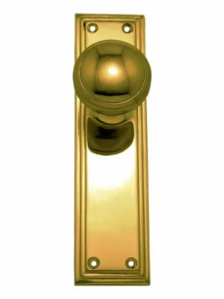 Superior Brass - Double Stepped Door Knob On 200mm Backplate - All Variants