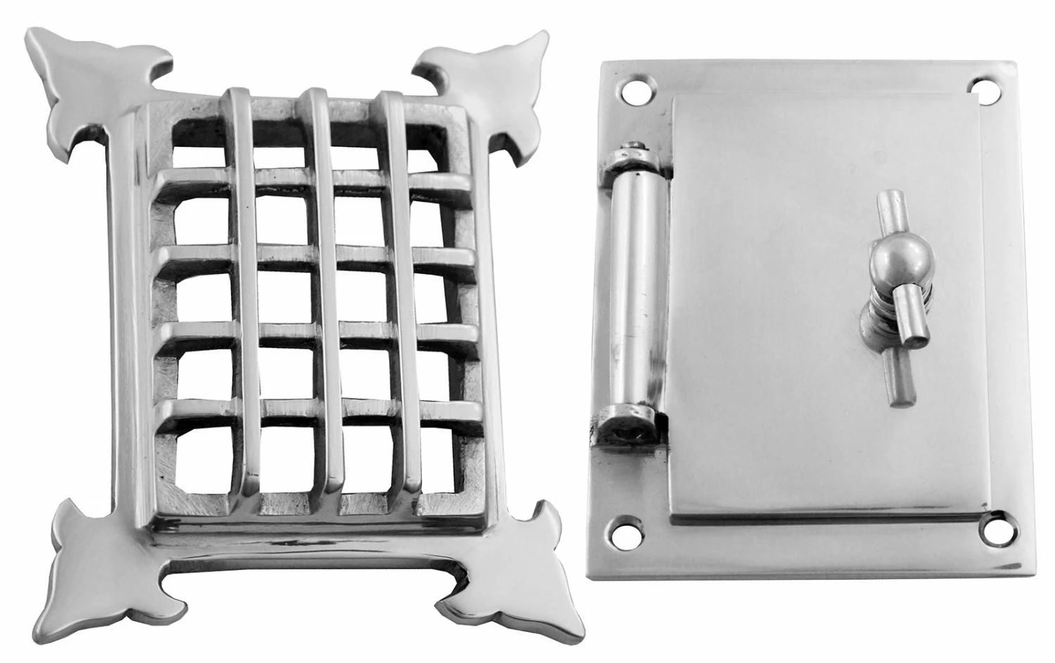 Domino Brass - Door Viewer - 'Peep Grill Hole' H130xW104mm - Image 2