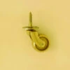 Northcote - Screw Plate Castor - Brass Wheel D29, 32, 35, 38mm