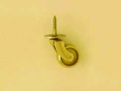 Northcote - Screw Plate Castor - Brass Wheel D29, 32, 35, 38mm