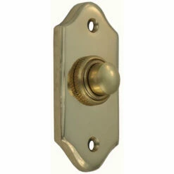 Domino Brass - Door Bell - Shouldered Plate Bell Press H66xW31mm