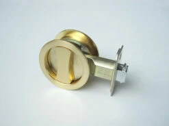 Worldwide - Cavity Sliding Door Privacy Lock Set - Round