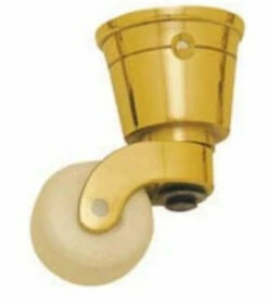 Superior Brass - Cup Castor - Porcelain Wheel ID25, 29, 32, 38, 44mm
