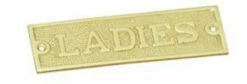 Superior Brass - Decorative Sign - 'Ladies' Rectangular