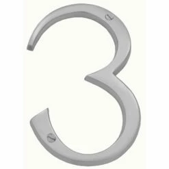 Domino Brass - Numerals - Number 3 - Design 900 (6 Sizes)
