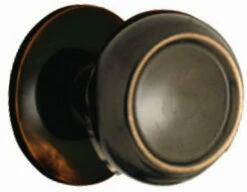 Superior Brass - Indented Retro Door Knob On Round Rose - All Variants