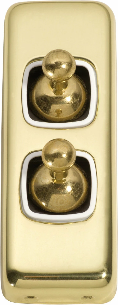 TradCo - 2 Gang Architrave Toggle Switch H82xW30mm