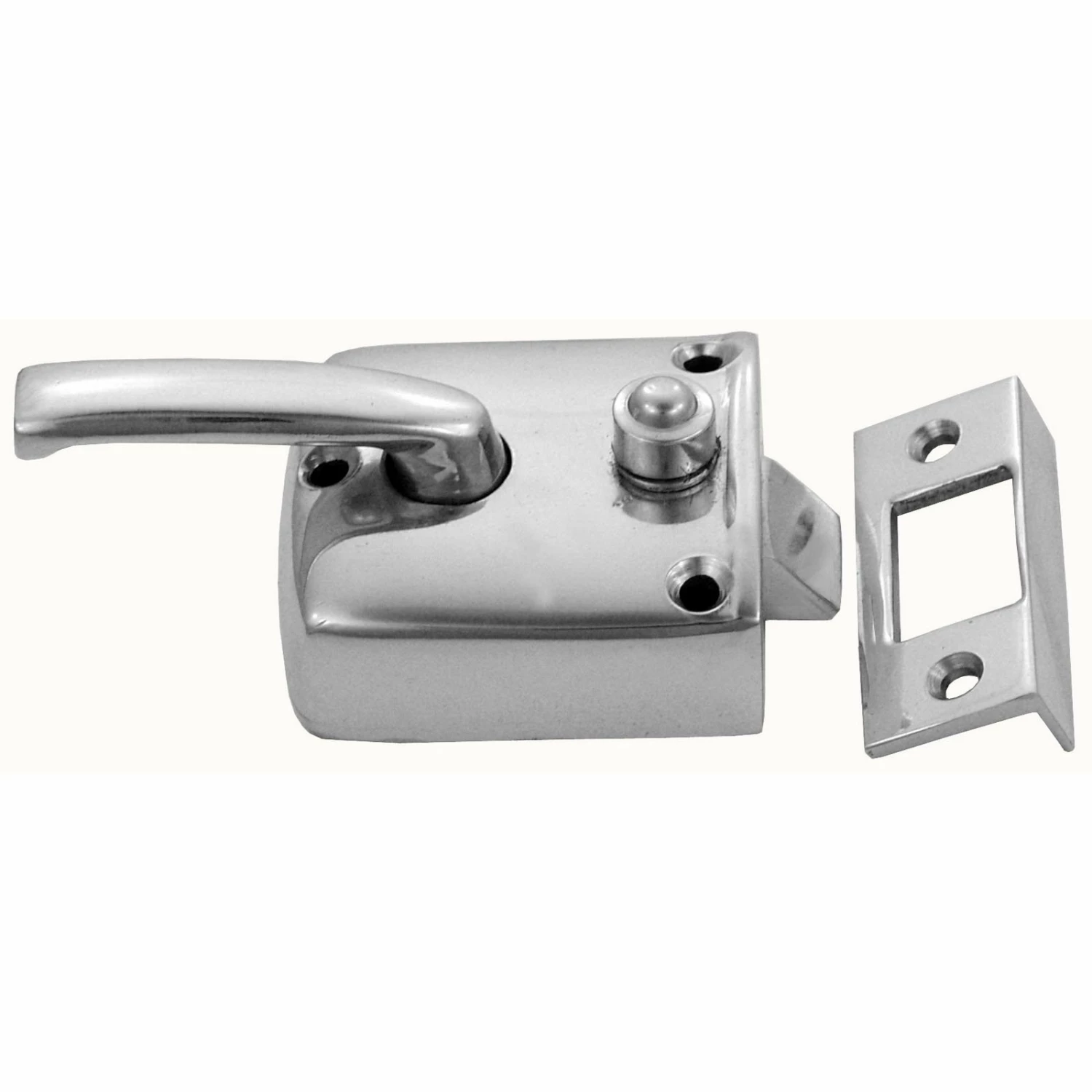 Domino Brass - Screen Door Box Latch & Standard Keeper - Image 4