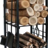 FireUp - Fireplace Accessories - Wood Rack With Fire Tools
