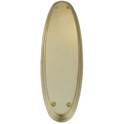 Domino Brass - 7640 Double Stepped Oval Push Plate - 200x65mm
