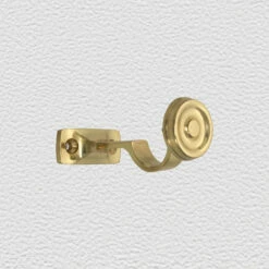 Domino Brass - Curtain Rod Support Bracket - Circle - Suit 19, 25, 32mm Tube