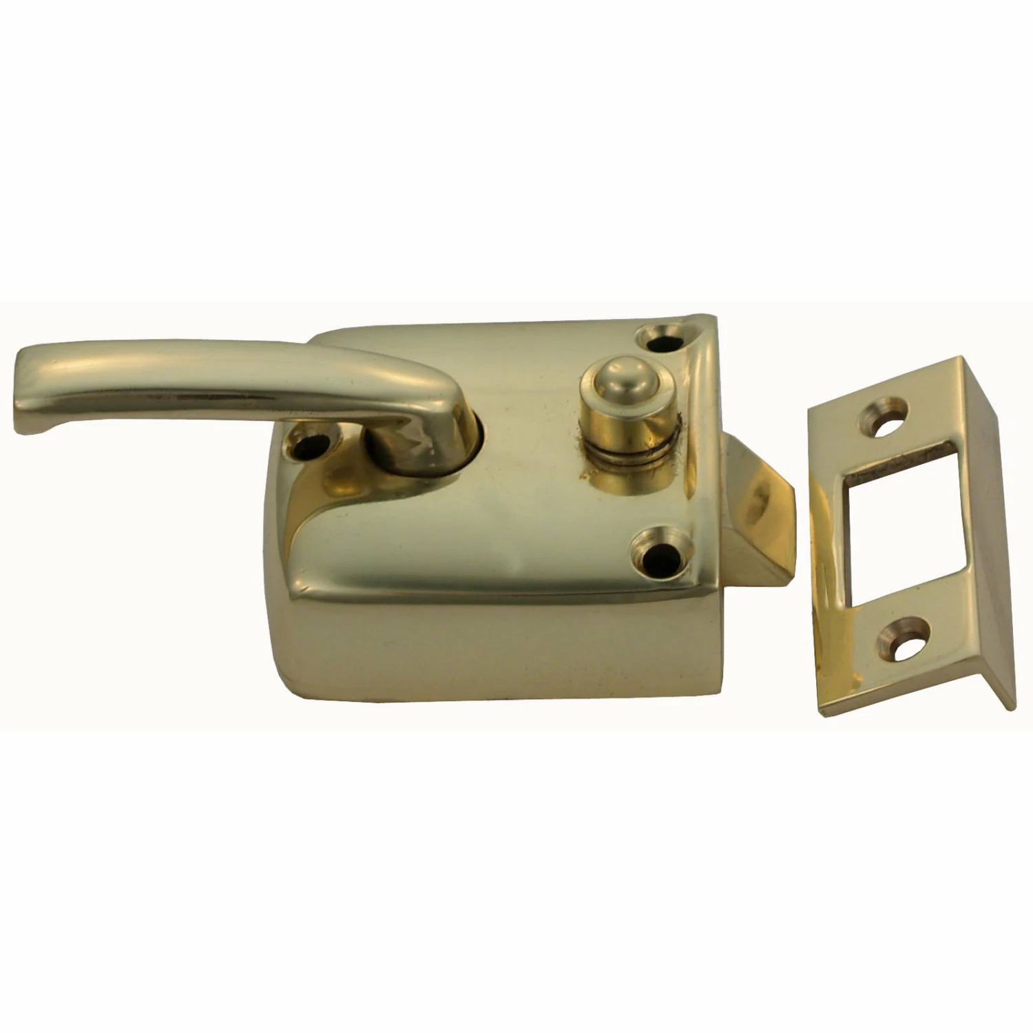 Domino Brass - Screen Door Box Latch & Standard Keeper - Image 3