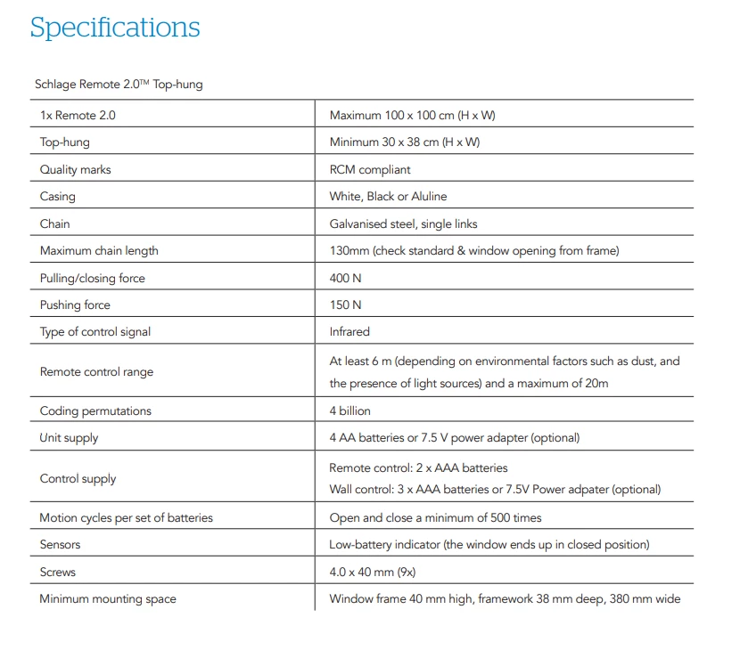 Schlage - 'Remote 2.0' - Electronic Window Winder Kit - Image 6
