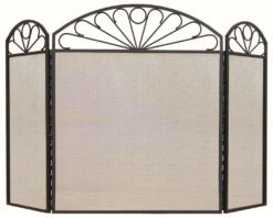 FireUp - Fireplace Accessories - 3 Fold Pattern Design Firescreen