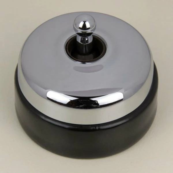 Classic Electric - 30 Series - Porcelain Base Switch - Black - Image 4
