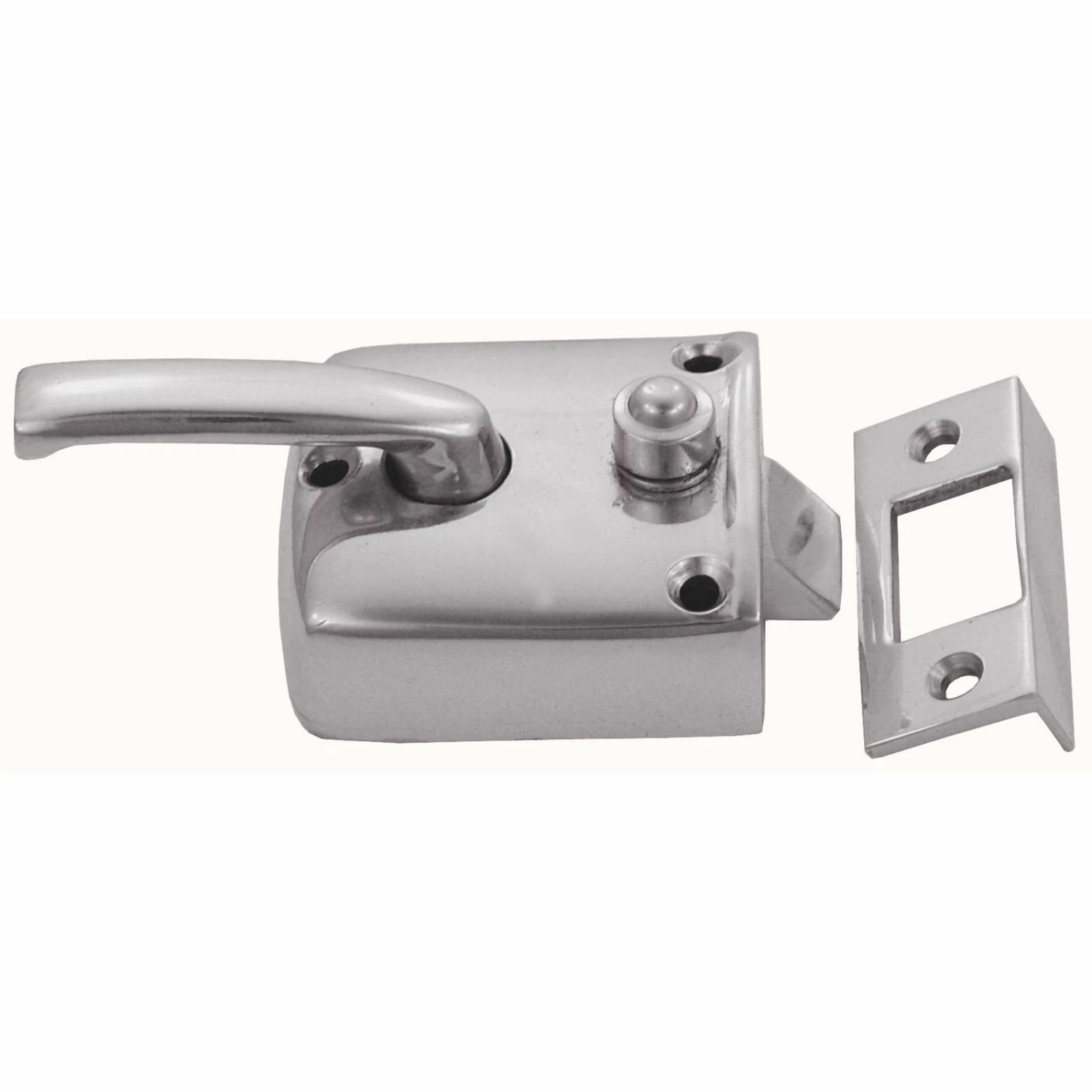 Domino Brass - Screen Door Box Latch & Standard Keeper